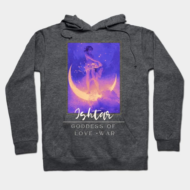 Goddess Ishtar Hoodie by Golden Eagle Design Studio